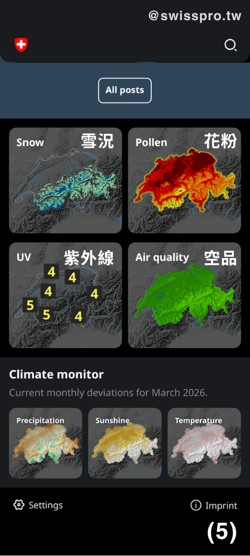 雪、花粉、紫外線、空氣品質